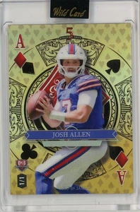 2024  Wild Card 5 Card Stacked Deck Back 2 Back 1/1 Josh Allen Brett Favre B2B - Picture 1 of 2