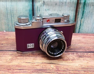Serviced 1950s Halina 35X 35mm Film Camera in Purple - 45mm f3.5 Lens - Picture 1 of 8