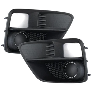 Pair Front Bumper Fog Light Lamp Cover Bezel For Subaru WRX STI 2015 2016 2017 - Picture 1 of 13