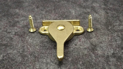 (Lot of 4) Ives By Schlage 90A3 Side Window Locks Aluminum w/Brass Finish (G19) Cover