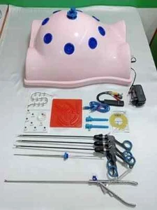 Laparoscopy Training Box Endo Trainer Instruments Set Suture Practice kit 16Pc - Picture 1 of 7
