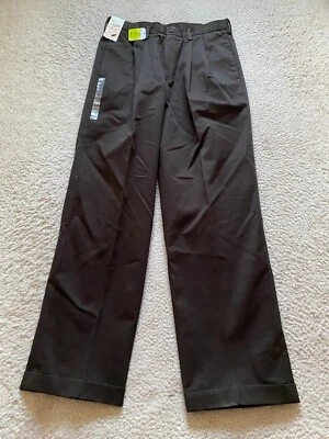 Pantalones Rectos Claiborne Hombre Caqui Plisado Chocolate Talla 32 x 32 Foto 1 de 4