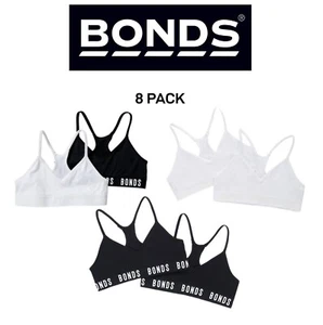 Bonds Girls Super Stretchies Racer Crop Double Layered Front 8 Pack UXNK2A - Picture 1 of 9