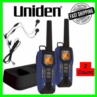 Uniden Walkie Talkie  Radio Set Outdoor Headset Kit Waterproof Rechargeable NOAA - Image 1 of 4