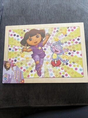 Dora the Explorer 12 Piece Shaped Wood Puzzle -Nikolodeon - Image 1 of 3