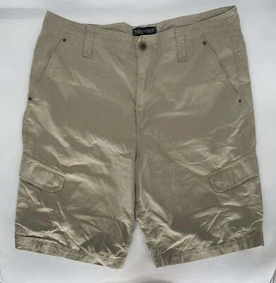 Pantalones Cortos Marmot Informales Ligeros Beige Carga #Z64990 Para Hombre Talla 36 Foto 1 de 4