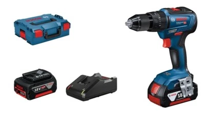 BOSCH GSB 18V-55 TRAPANO BATTENTE AVVITATORE A BATTERIA CON 2 BATTERIE 18V 4.0Ah - Immagine 1 di 2