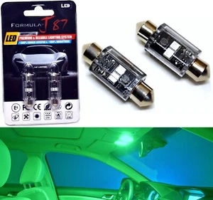 LED Light Canbus Error Free 6418 5W Green Two Bulbs Map Replacement Upgrade OE - Picture 1 of 12