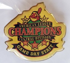 Vintage 1990's Cleveland Indians/Guardians GAME DAY STAFF Chief Wahoo Lapel Pin 