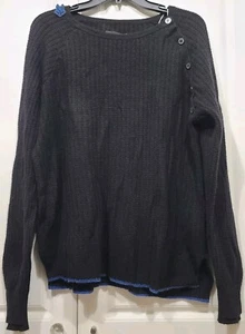 Zadig & Voltaire Cashmere Sweater NWT SIZE LARGE Top Black - Picture 1 of 9