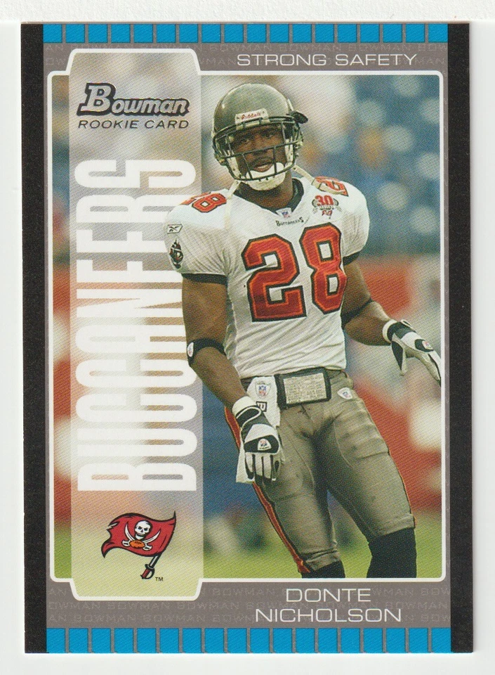 Donte Nicholson RC - Tampa Bay Buccaneers (NFL)  2005 Bowman Football # 188 Mint - Image 1 of 1