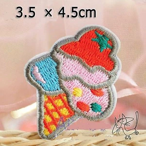 NEW ICE CREAM ICECREAM EMBROIDERED FABRIC IRON ON APPLIQUE PATCH BADGE - Picture 1 of 2