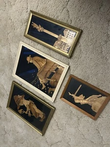 Vintage Polish Straw Art Framed - Picture 1 of 9