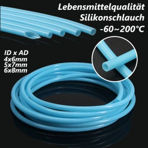 Hellblau Silikonschlauch Lebensmittelecht Milchschlauch für Kaffee Milch Wasser - Bild 1 von 8