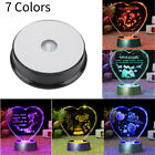 LED Light Base Multi Color  Glass Display Round Base Ornament Colorful