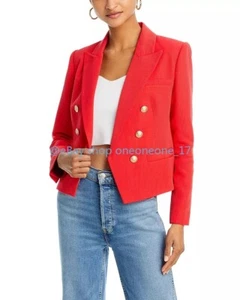 Women L'AGENCE Brook Open Front Double Breasted Blazer Coat Jacket  - Picture 1 of 15