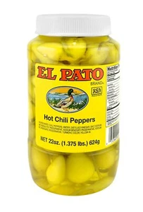 Chiles picantes El Pato 22 oz chiles amarillos en escabeche 624 g kosher - Imagen 1 de 1