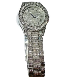 OROLOGIO DI LUSSO MIGOS ICED RAPPER'S LAB CINTURINO IN METALLO DIAMANTE ABITO CLUBBING POLSO - Foto 1 di 7