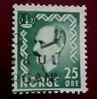 Norway:1955 -1956 King Haakon VII - New values 25 re. Rare & Collectible Stamp.