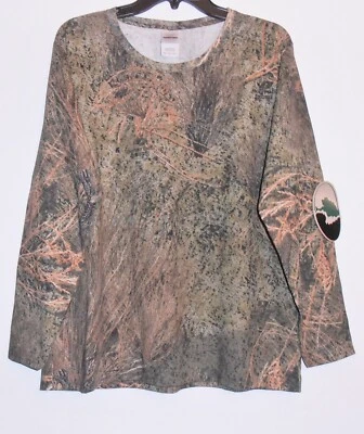 MOSSY OAK WOMEN'S LONG SLEEVE CAMO TOP  SIZE XL  NWT - Image 1 of 3