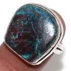 925 Silver Plated-chrysocolla Ethnic Gemstone Ring Jewelry Us Size-6.5 Au S983