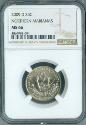 2009-D Northern Marianas Quarter NGC MS66 Auction - Image 1 of 2