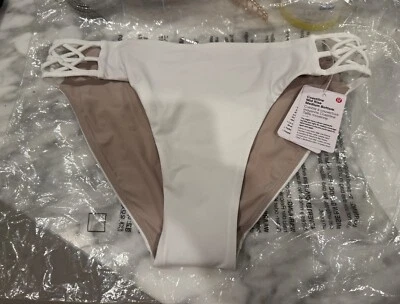 Nuevo con etiquetas Lululemon Coastline tiro medio parte inferior ~ talla 4 ~ blanco Foto 1 de 4