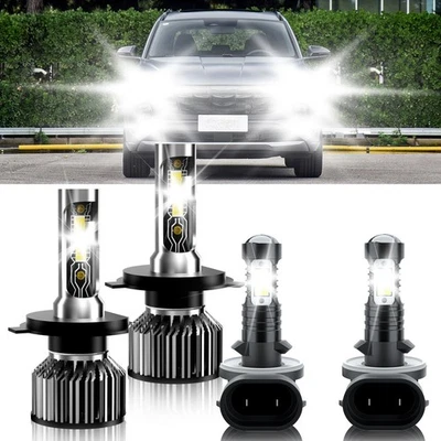 LED Headlight Bulb High/Low Beam Fog Light Kit For Hyundai Tucson 2005-2008 2009 - Image 1 of 4