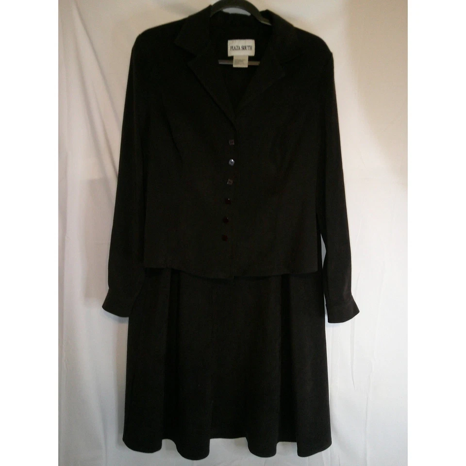 Conjunto Traje Falda Marrón PLAZA SOUTH Carrera Profesional Mujer Talla 10 Foto 1 de 4