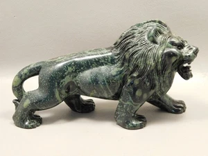 Lion Figurine Carving Kabamba Jasper 6 Inch Stone Animal #O421 - Picture 1 of 9