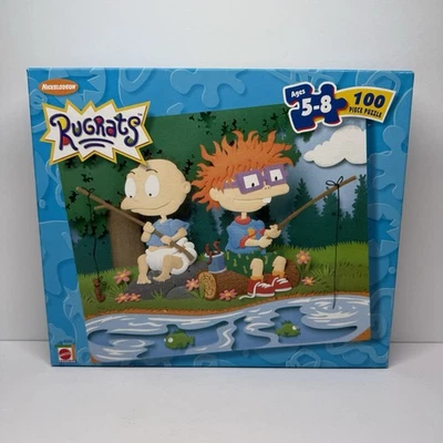 Nickelodeon Rugrats Fishing Vintage 100 Piece Puzzle Mattel 2000 New Sealed - Image 1 of 4