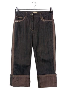 BIBA Vaquero 3/4 Mujeres Vaquero Talla EU 38 negro-marrón look casual - Imagen 1 de 5
