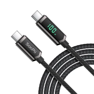 SOOPII 100W USB C to USB C Cable, 4FT Nylon Braided Type-C Cable, PD Fast Cha... - Picture 1 of 9