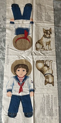 Cranston Print Works "Oh You Beautiful Doll" Jonathan and Buster Panel Cut & Sew Foto 1 de 4