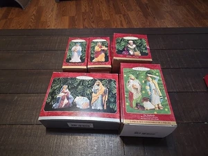 Hallmark Keepsake Ornaments Blessed Nativity Collection Lot Of 5 - Picture 1 of 13