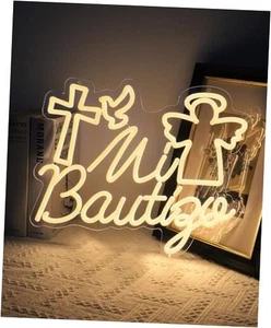 Mi Bautizo Neon Signs for Baptism Decorations, Recuerdos de Bautizo Led Sign - Picture 1 of 8