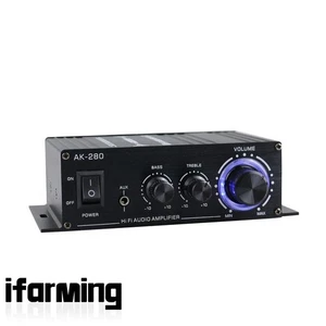 AK-280 Vehículo Mini Amplificador de Potencia 2.0 Canales 40W+40W HiFi Amplificador de Audio Estéreo - Imagen 1 de 20