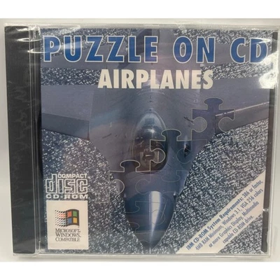 Puzzle on CD Airplanes PC CD-ROM 1994 ESCAL Windows 3.1 Vintage Sealed Game - Image 1 of 2