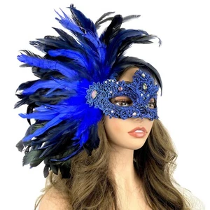 Women Costume Masquerade Party Masks With Feather For Wedding Ball Mask - Picture 1 of 15