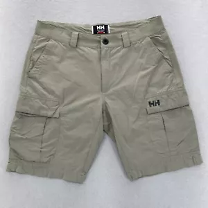 Helly Hansen Ripstop Cargo Shorts Mens 34 Beige Stretch Hiking Outdoors Travel - Picture 1 of 11