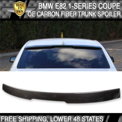 04-10 BMW E60 5-Series 4D Sedan Real Carbon Fiber Rear Roof Spoiler Wing Lid CF Foto 1 de 4
