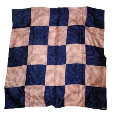 Bufanda Echo Vintage roja, blanca y azul 100 % seda Foto 1 de 4