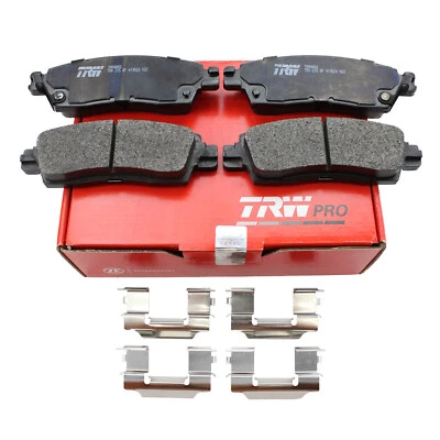 Pastillas de freno traseras ranuradas metálicas TRW Pro para Chevy GMC Saab Oldsmobile Cadillac Foto 1 de 4