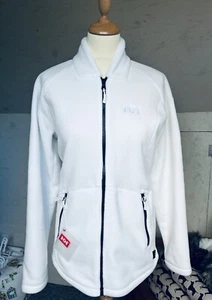New Womens Size Medium Helly Hansen Hydropower Pro Series White Fleece Jacket - Picture 1 of 4