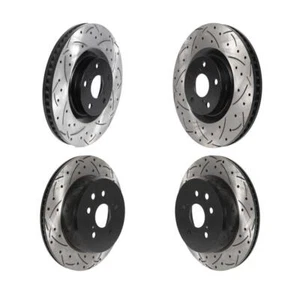 Drilled Slot Brake Rotor Front Rear Kit For Lexus GS350 IS300 IS200t IS350 RC350 - Picture 1 of 15