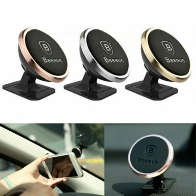 Baseus 360° Magnetic Car Smart Phone Holder Dashboard Universal Mount Bracket UK - Image 1 of 4