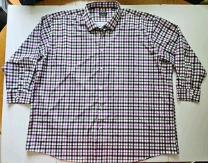 Men's Shaquille O'Neal XLG Size 20 34/35 Big Fit Stretch Cooling Plaid Purple - Imagen 1 de 9