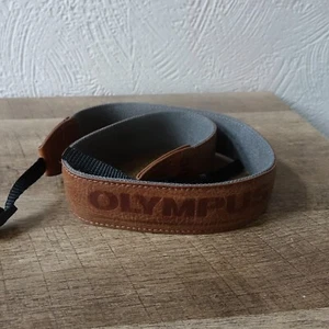 OLYMPUS OM Leather Shoulder Strap Tan/Grey - Picture 1 of 4