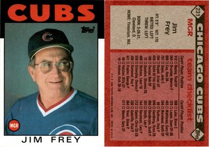 Jim Frey 1986 Topps Baseball Card 231  Chicago Cubs