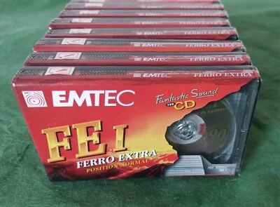 SET 8 AUDIO CASSETTA 90 EMTEC FANTASTIC SOUND COMPACT MUSIC CASSETTE FE I - Imagen 1 de 4